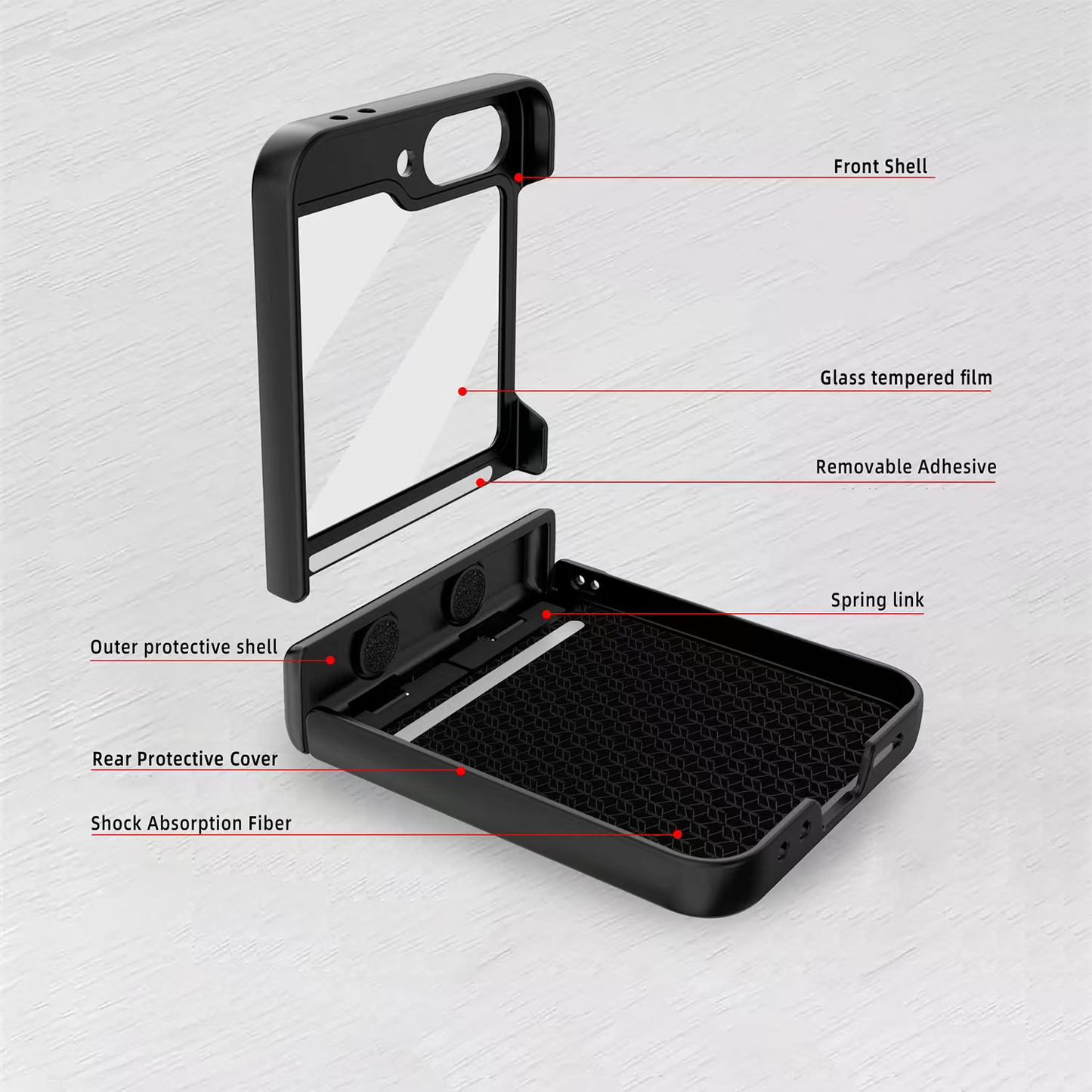 360 Protection Case for Samsung Galaxy Z Flip 7 FE