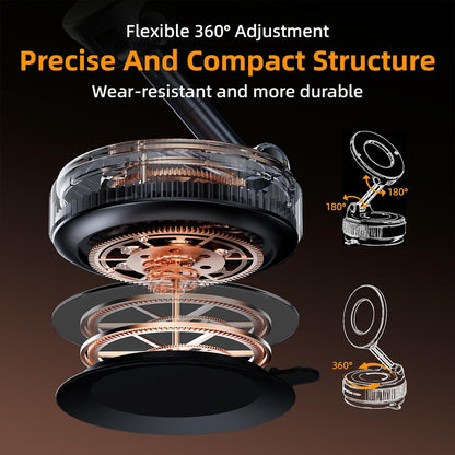Magnetic Car Phone Holder with Strong Suction & 360° Rotation – Dashboard & Windshield Mount