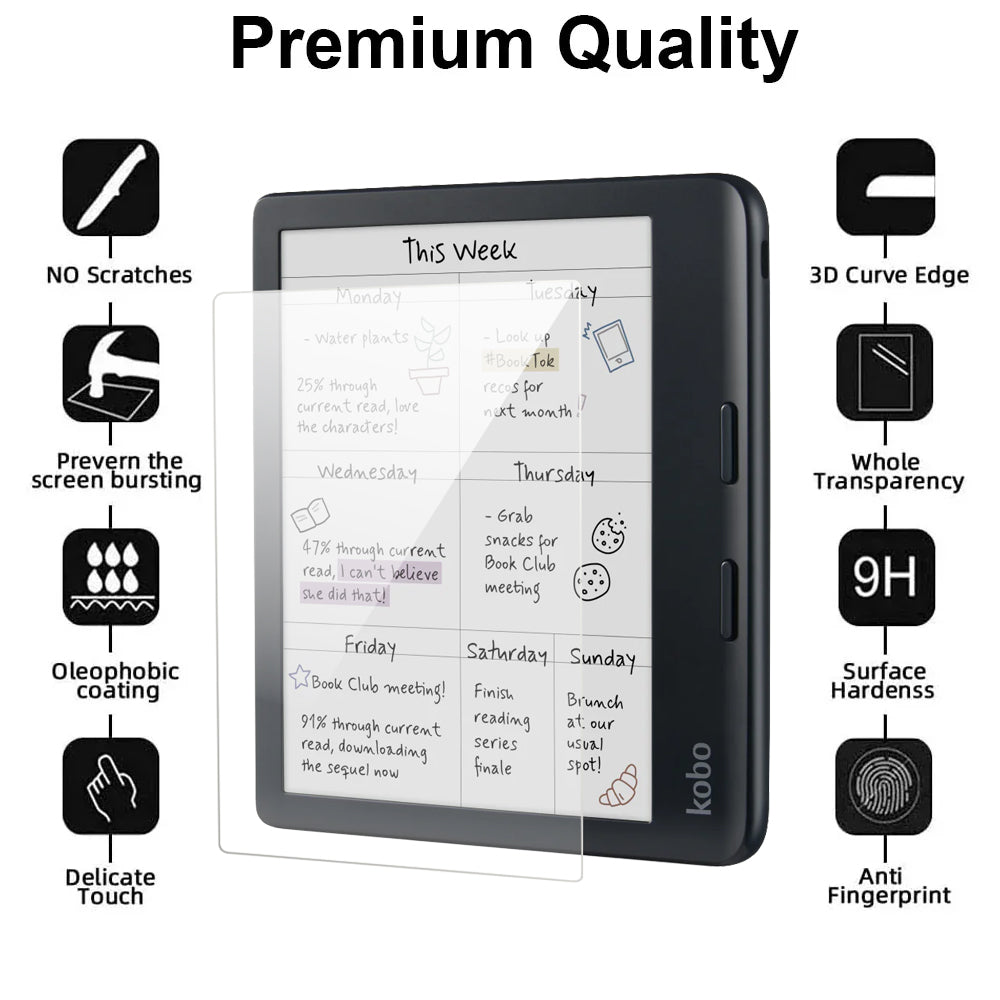 Glass Screen Protector for Kobo Libra Colour