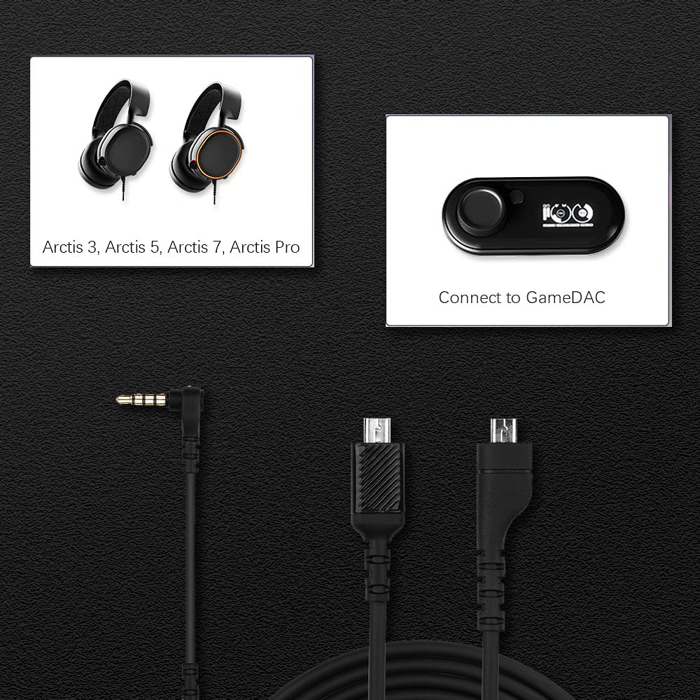 Replacement Charging & Audio Cable for SteelSeries Arctis 7