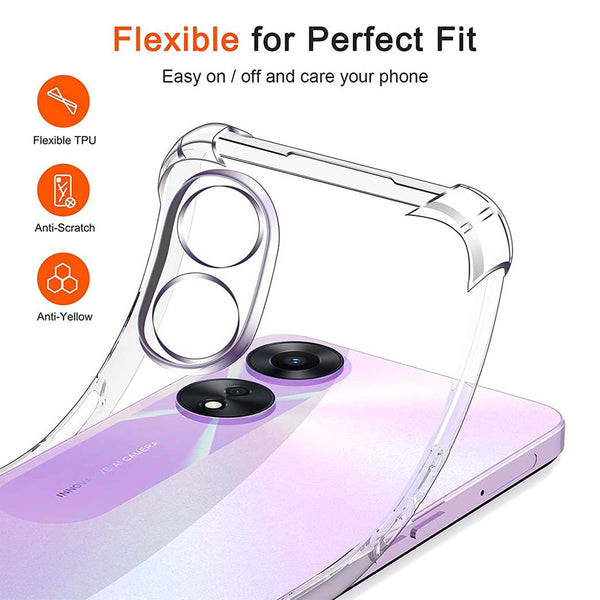 Clear Bumper Case for OPPO A78 5G