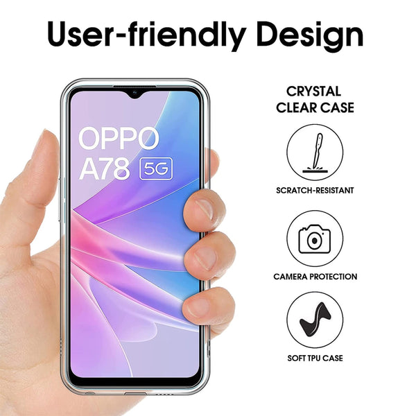 Clear Gel Case for OPPO A78 5G