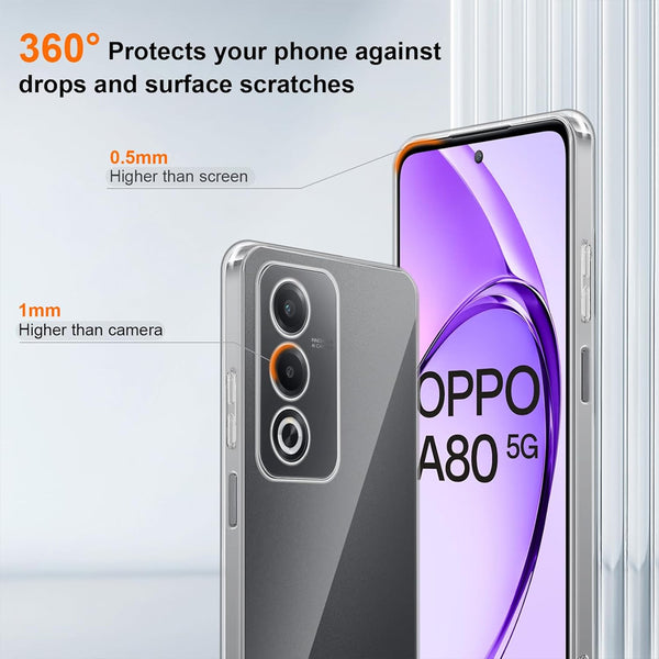 Clear Gel Case for OPPO A80 5G