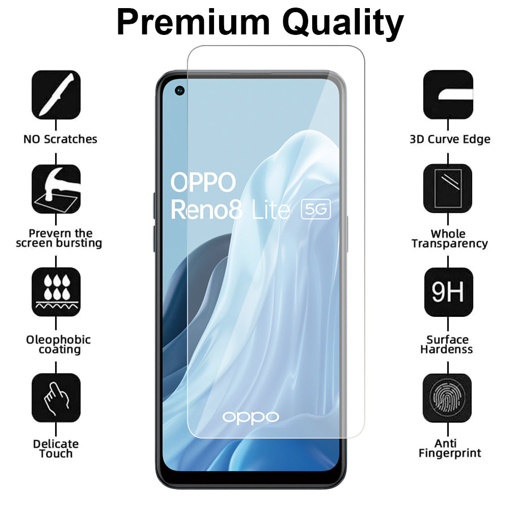 Glass Screen Protector for OPPO Reno8 Lite 5G