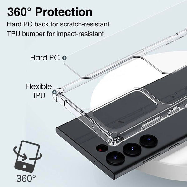 Bumper Hard Clear Case for Samsung Galaxy S24 Ultra