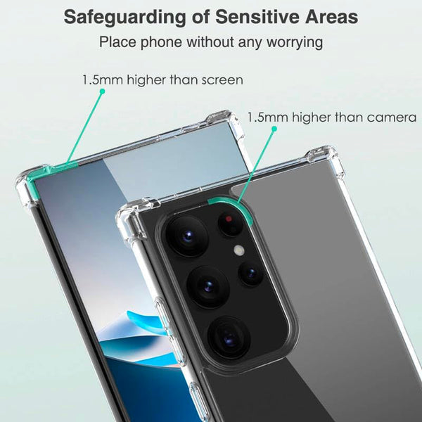 Bumper Hard Clear Case for Samsung Galaxy S24 Ultra