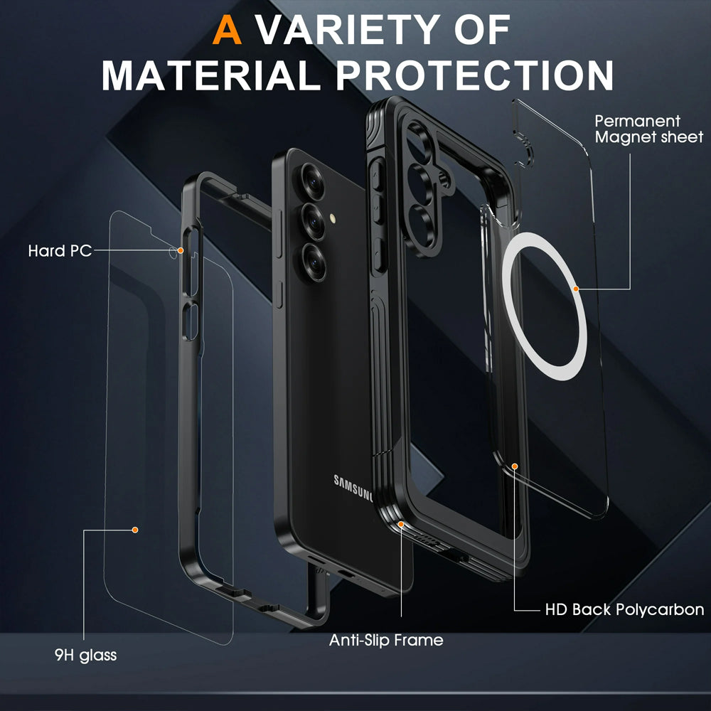 Heavy Duty 360 Protection Case for Samsung Galaxy S25 FE