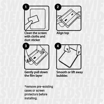 (New Pull Tab) Samsung Galaxy S24 Ultra Tempered Glass Screen Protector [2-Pack] with Easy Alignment Frame – Clear, Premium by SwiftShield