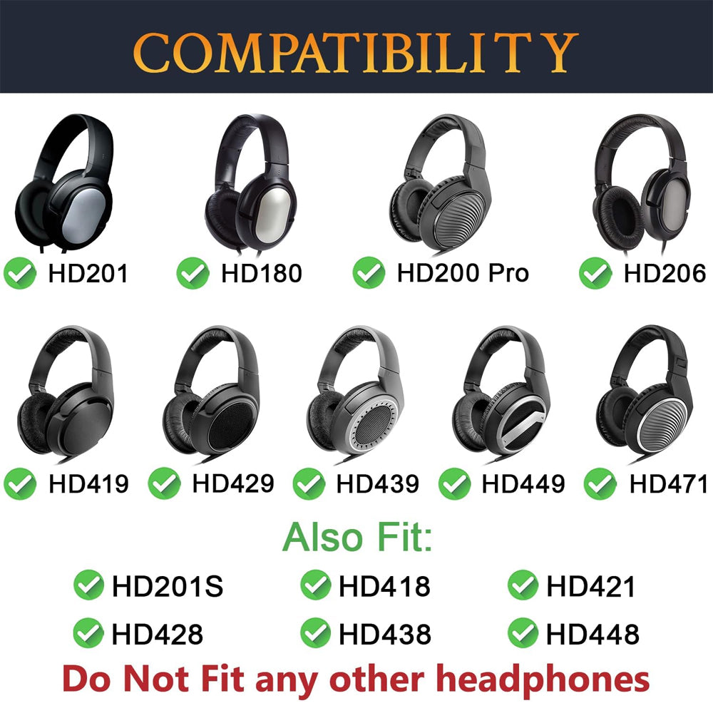 Replacement Ear Pads for Sennheiser HD200 Pro