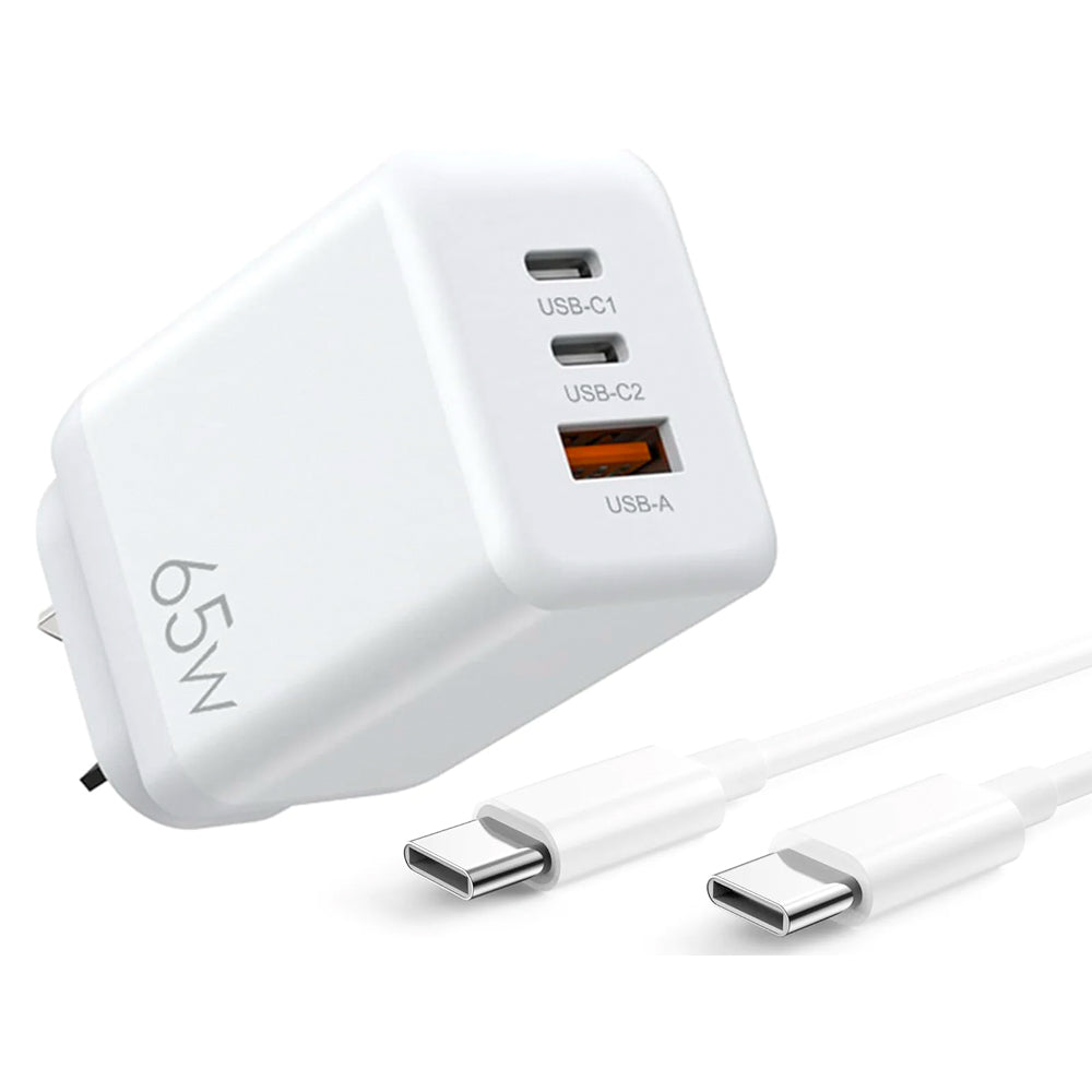 65W Superfast compatible Wall Charger with USB-C Cable