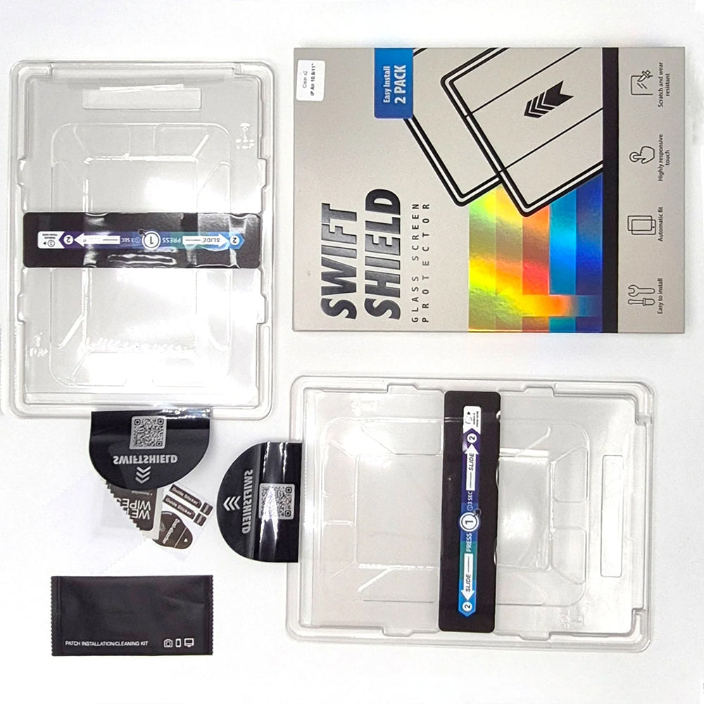 iPad Pro 13" M4 Tempered Glass Screen Protector [2-Pack] with Easy Alignment Frame – Clear, Premium by SwiftShield