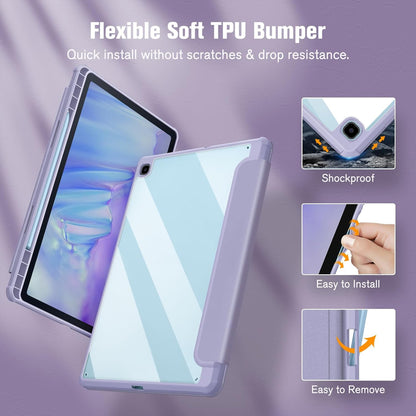 Hybrid Slim Smart Cover Case for Samsung Galaxy Tab S6 Lite 10.4" 2022 with S Pen Holder