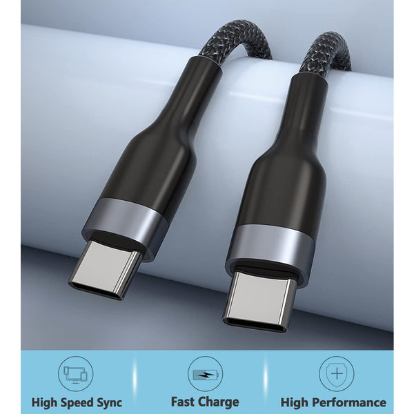 Nylon USB Type C to USB Type C cable (2m)