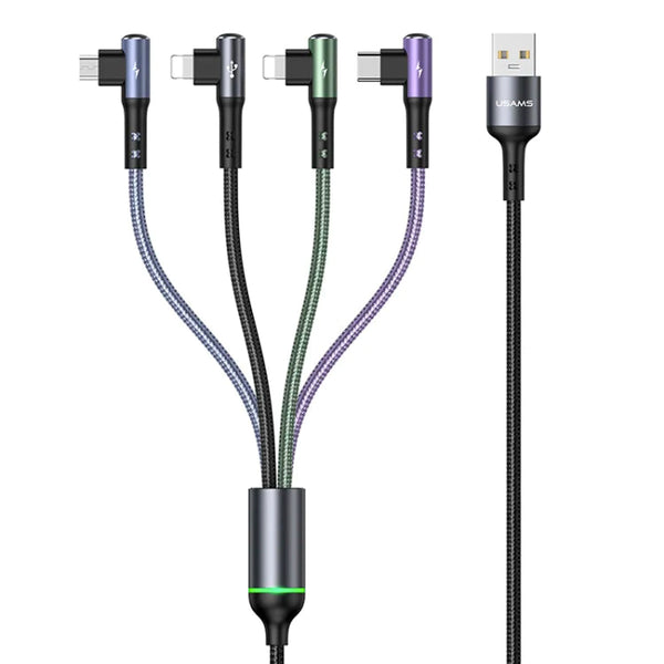 USAMS 4-in-1 Right-Angle Charging cable