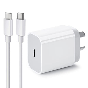 20W Fast Wall Charger with USB-C to USB-C cable