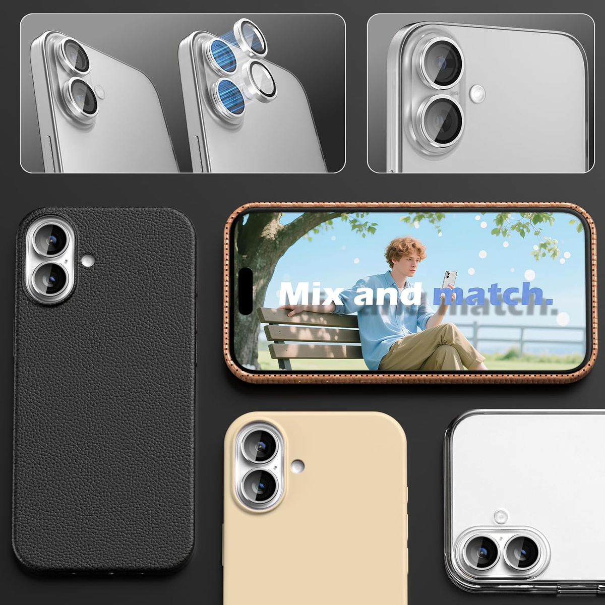 Camera Lens Protector Alloy Frame for iPhone 17