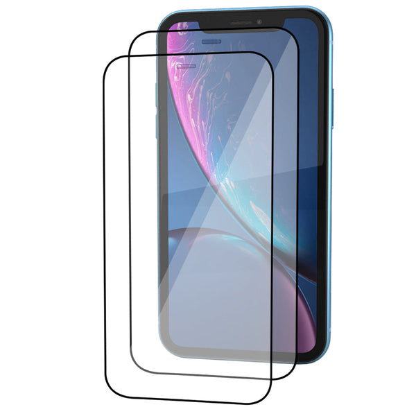 iPhone XR Clear Premium Tempered Glass Screen Protector Alignment Kit by SwiftShield [2-Pack]