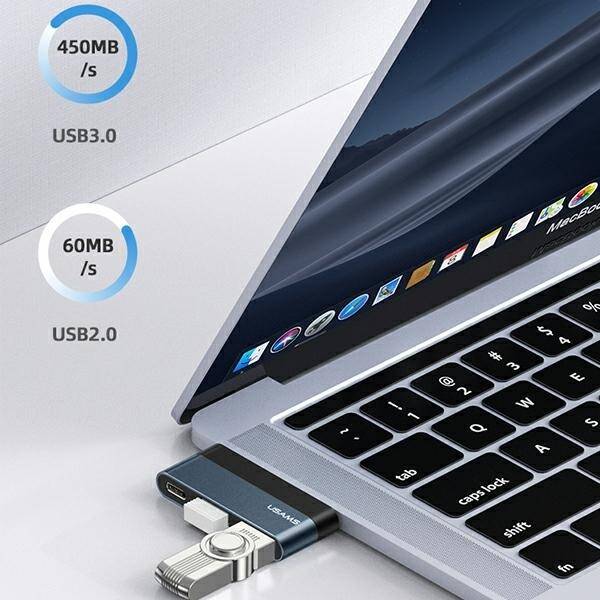 USB Type-C Mini HUB (Type-C + USB-A + Micro SD) USAMS