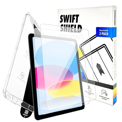 iPad (2025) 11th Generation 11" Glass Screen Protector [2-Pack] with Easy Alignment Frame – Clear, Premium by SwiftShield