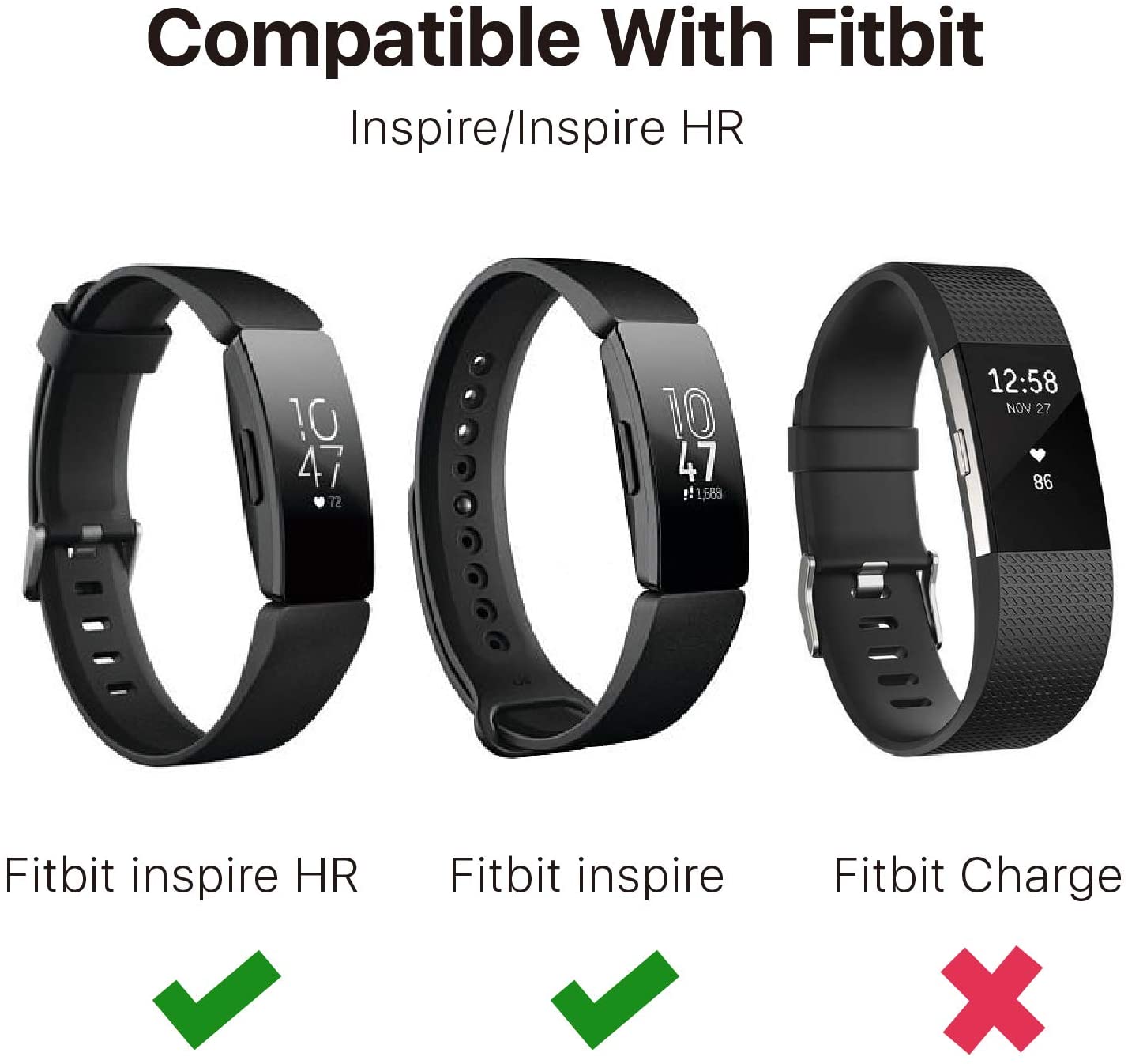 Fitbit Inspire / Inspire HR Charger Cable - Black