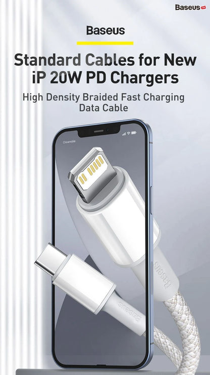 Baseus High-Density USB-C to Lightning cable 20W (2m)