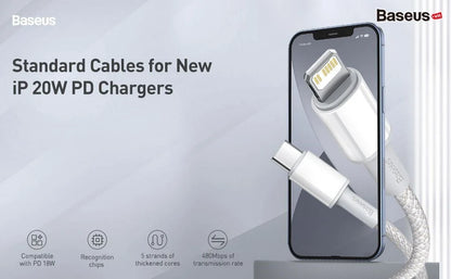 Baseus High-Density USB-C to Lightning cable 20W (2m)