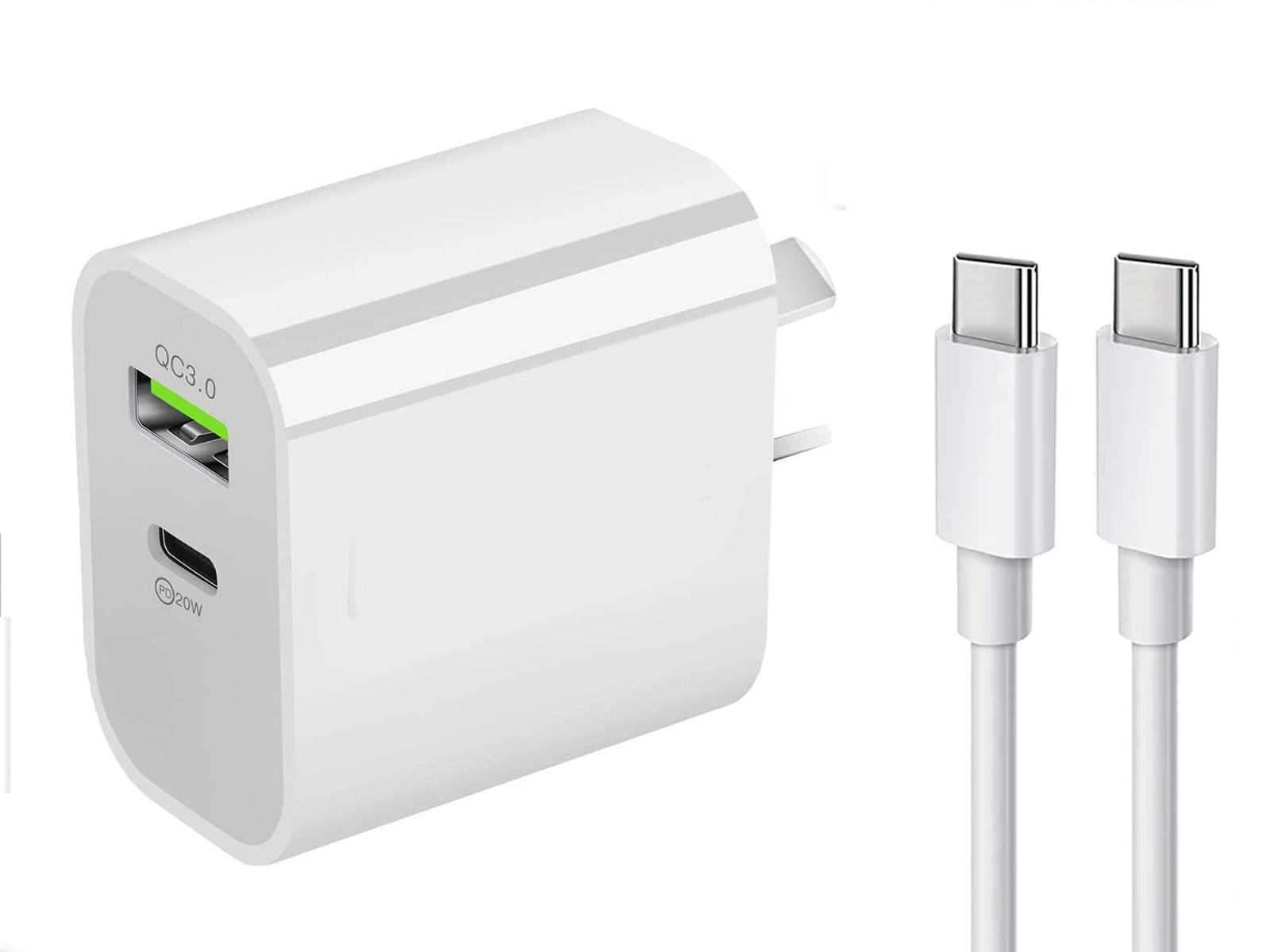 20W Fast Charger with USB-C to USB-C Cable