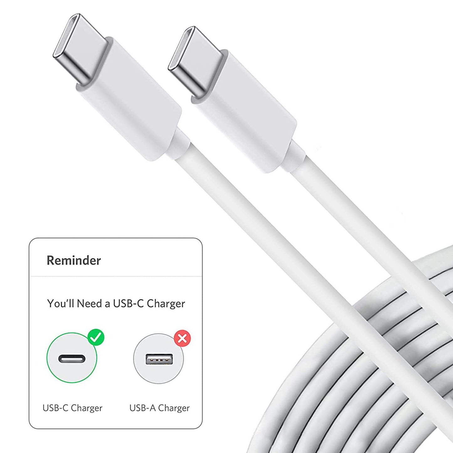 USB C to USB C Fast Charging Cable for Samsung - 2m