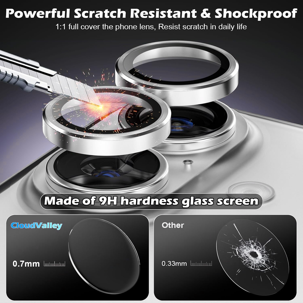 Camera Lens Protector Alloy Frame for iPhone 17