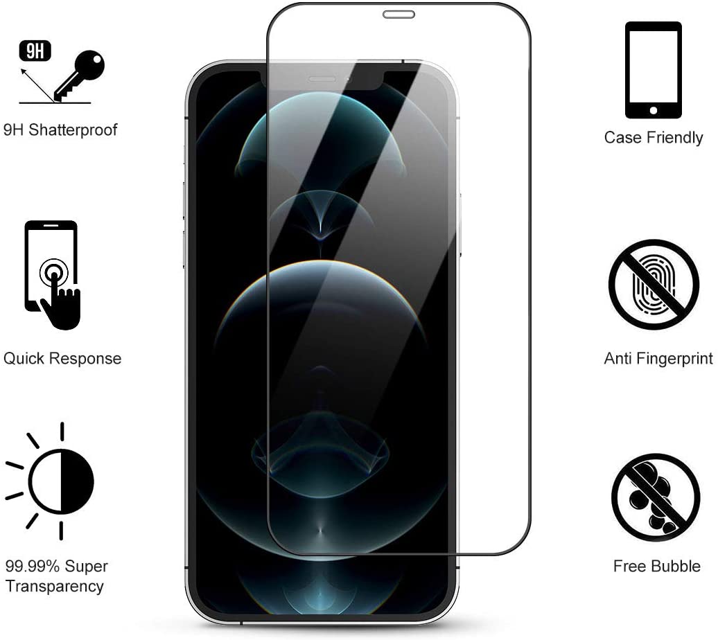 Full Cover Glass Screen Protector for iPhone 12 Pro Max