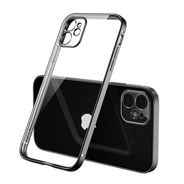Square Clear Case For IPhone 14 Pro Max Classic Luxury Plated Gold Lock  Transparent Cover for IPhone 13 Pro 11 12 14 Pro Cases