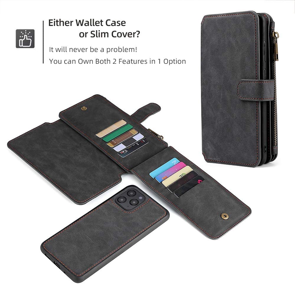 Coin Zip Wallet Case for iPhone 13 Mini