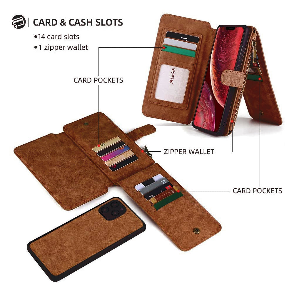 Coin Zip Wallet Case for iPhone 13 Mini