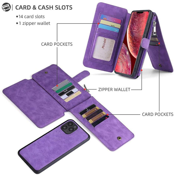 Coin Zip Wallet Case for iPhone 13 Pro