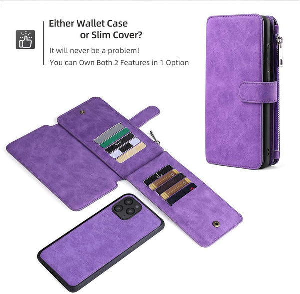 Coin Zip Wallet Case for iPhone 13 Pro