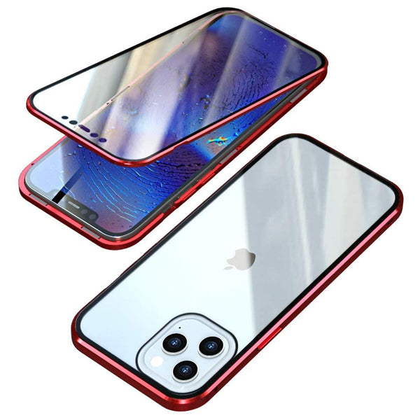 Metal Magnetic Glass Case for iPhone 13