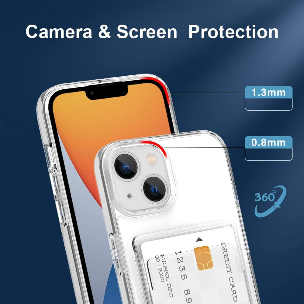 Clear Wallet Card Case for iPhone 11