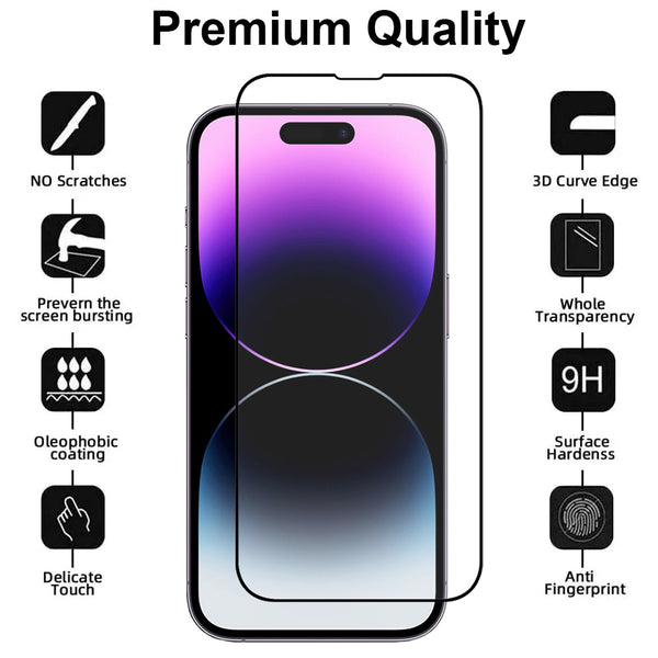 Full Cover Glass Screen Protector for iPhone 14 Pro