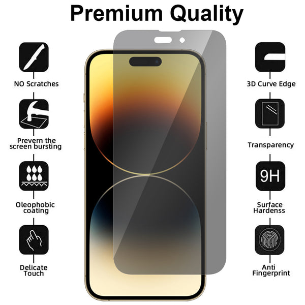 Privacy Glass Screen Protector for iPhone 14 Pro Max