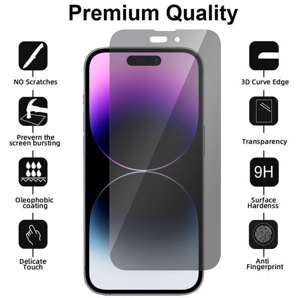 Privacy Glass Screen Protector for iPhone 14 Pro