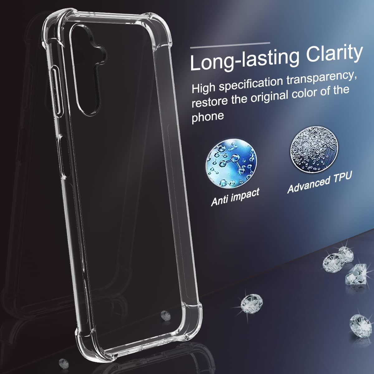 Clear bumper case for Samsung Galaxy A54 5G