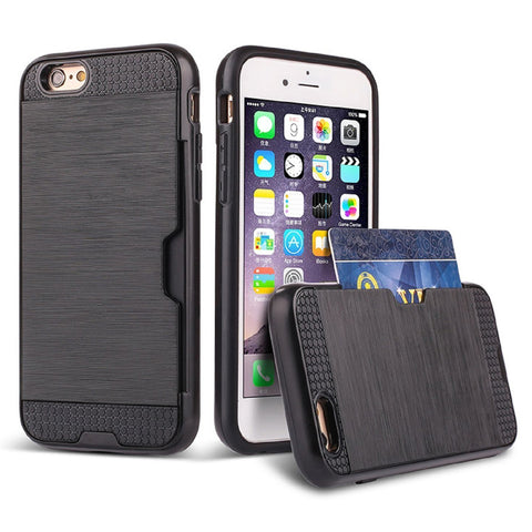 Metallic Card Holder Case for iPhone 6 / 6S