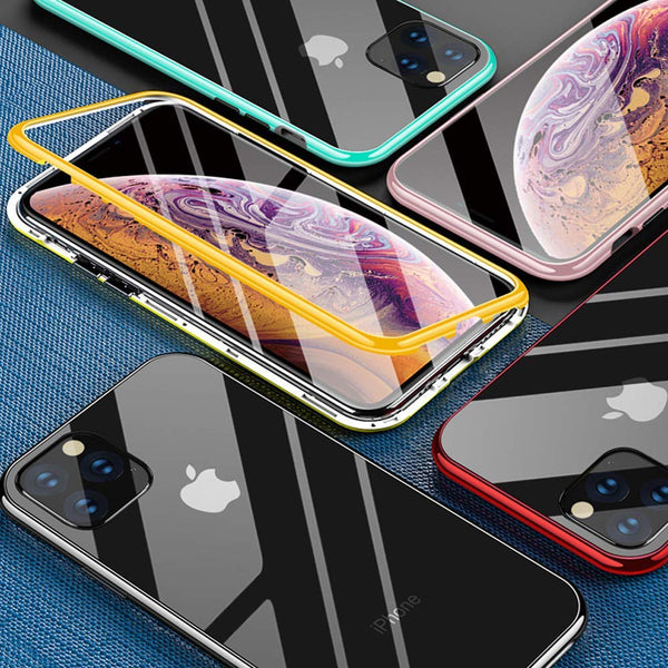 Metal Tough Glass Case for iPhone 11 Pro