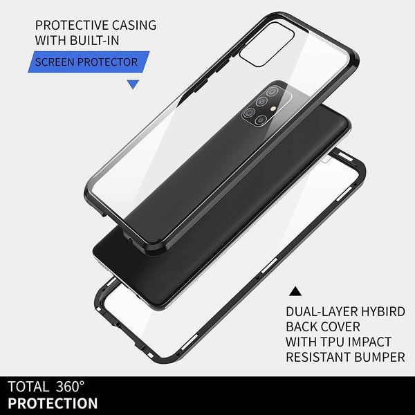 Metal Glass Magnetic case for Samsung Galaxy A22 4G