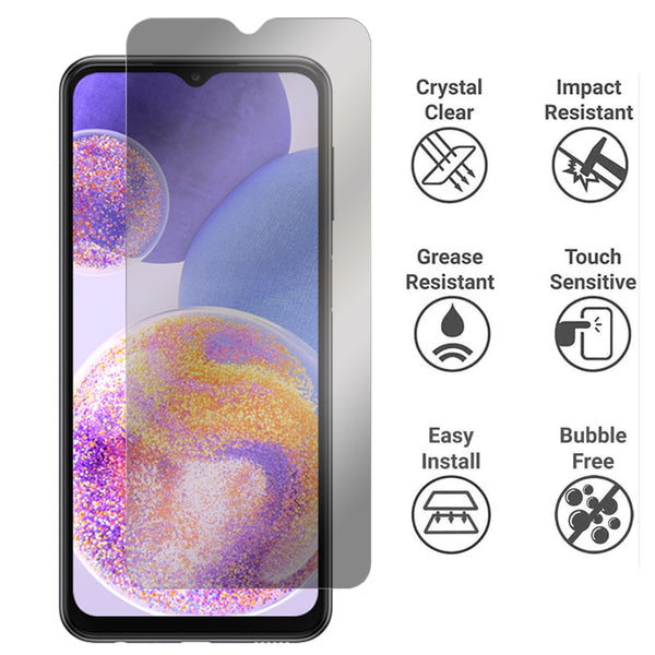 Privacy Glass Screen Protector for Samsung Galaxy A23