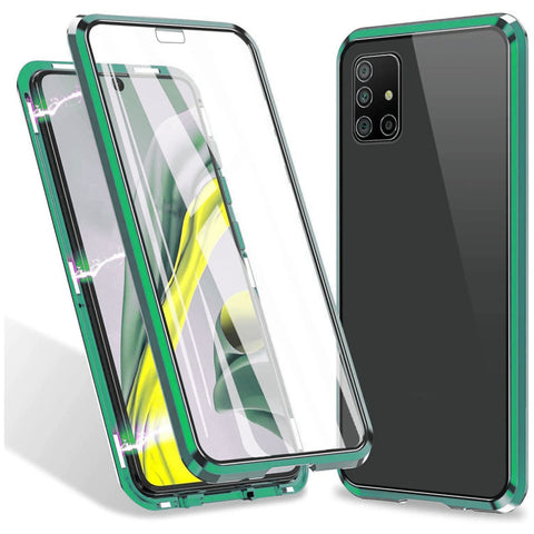 Tough Glass Magnetic Case for Samsung Galaxy A02s