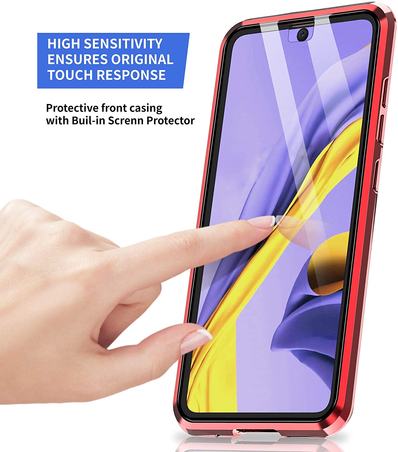 Tough Glass Magnetic Case for Samsung Galaxy A72