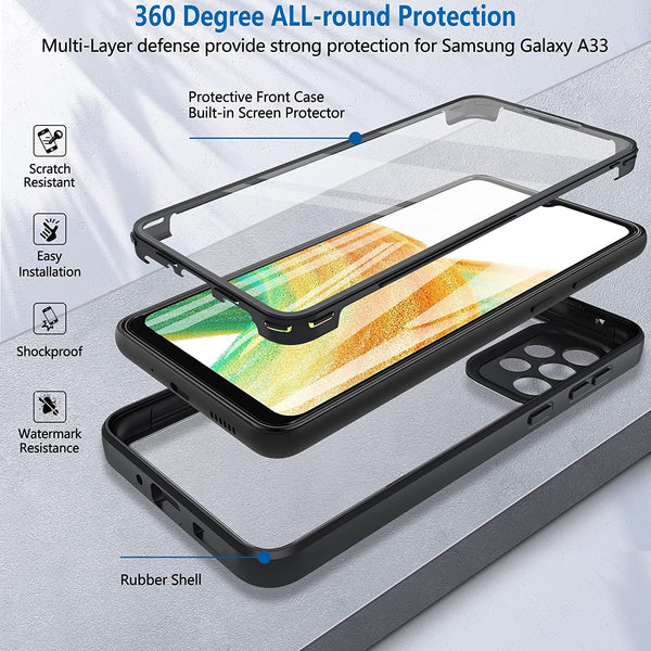Hybrid 360 Protection case for Samsung Galaxy A72