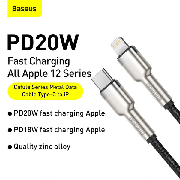 Baseus Cafule Type-C to Lightning Metal cable 20W 2m