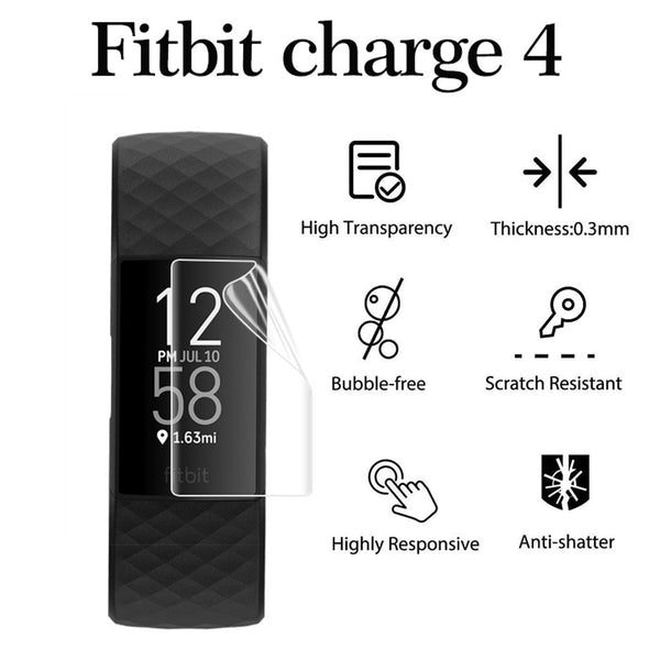 Film Screen Protector for Fitbit Charge 3 / 4 - Clear 2 pack